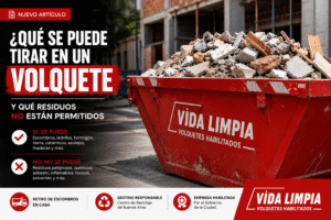 Que se puede tirar en un volquete